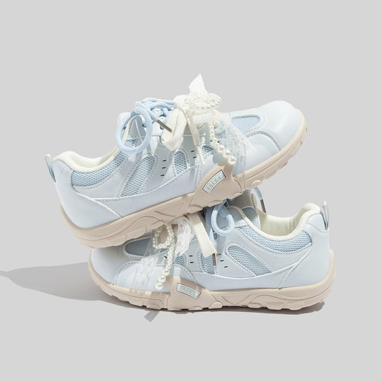 Damen Sportliche Sneaker mit stilvollen Perlenapplikationen und atmungsaktivem Obermaterial R&B