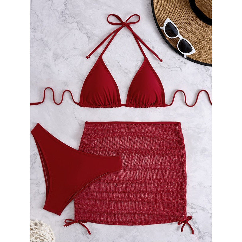 Damen Bikini-Set mit durchscheinendem Rock R&B