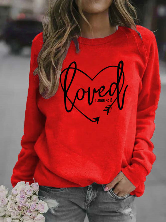 Damen Sweatshirt mit inspirierendem Schriftzug und trendigem Design R&B
