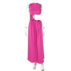 Damen Elegantes Maxikleid mit raffiniertem Cut-Out-Design und fließendem Schnitt R&B