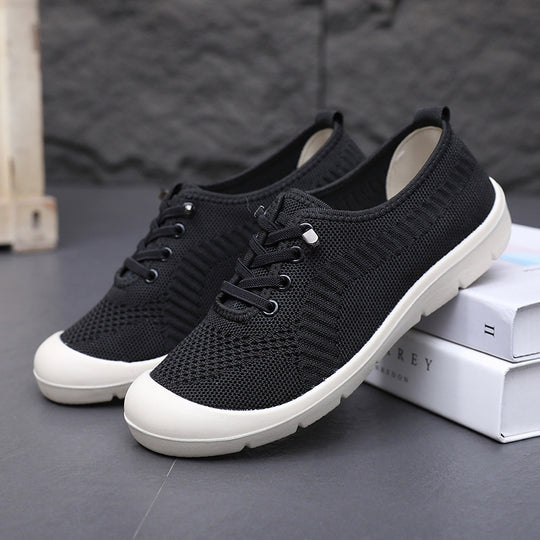 Damen Atmungsaktive Lace-Up Sneakers mit flexiblem Fußbett R&B