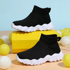 Damen High-Top Sneakers mit elastischem Strick-Obermaterial und rutschfester Sohle