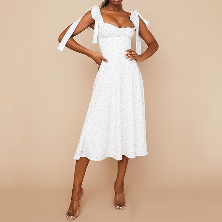 Damen Maxikleid mit schulterfreiem Design und seitlichem Schlitz R&B