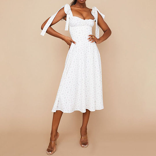 Damen Maxikleid mit schulterfreiem Design und seitlichem Schlitz R&B