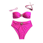 Damen Bandeau-Bikini mit schimmerndem Muschel-Detail R&B