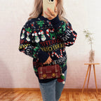 Damen Weihnachts-Pullover mit nordischem Design und festlichen Motiven R&B
