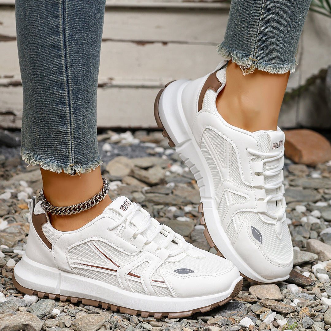 Damen Sportliche Sneakers mit atmungsaktiver Mesh-Oberfläche und dämpfender Sohle R&B