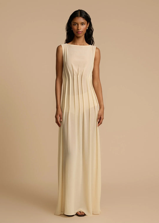 Damen Langes Abendkleid mit raffinierten Falten R&B