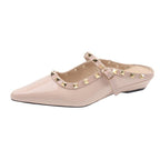 Damen elegante Slingback-Ballerinas mit dekorativen Nieten und komfortablem Fußbett R&B