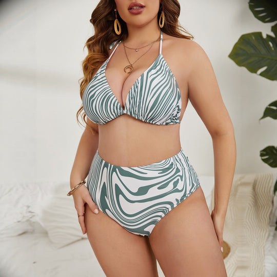 Damen modischer Strandkleid-Badeanzug mit seitlichem Rüschendetail R&B