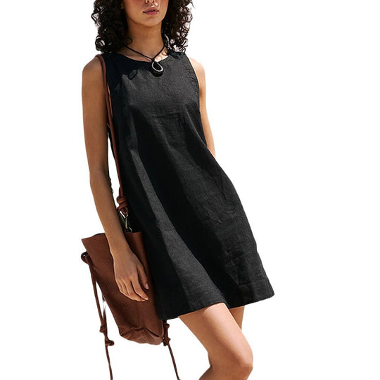 Damen luftiges Sommerkleid mit tiefem Rückenausschnitt R&B