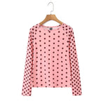 Damen Langarmshirt mit modischem Punkte-Muster R&B