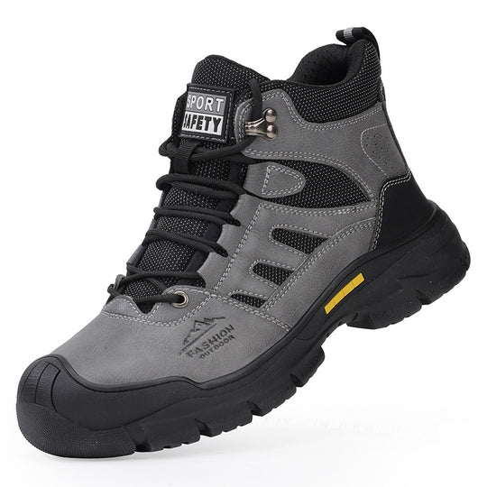 Herren Sicherheits-Hiking-Schuhe mit dämpfender Sohle und verstärktem Knöchel R&B