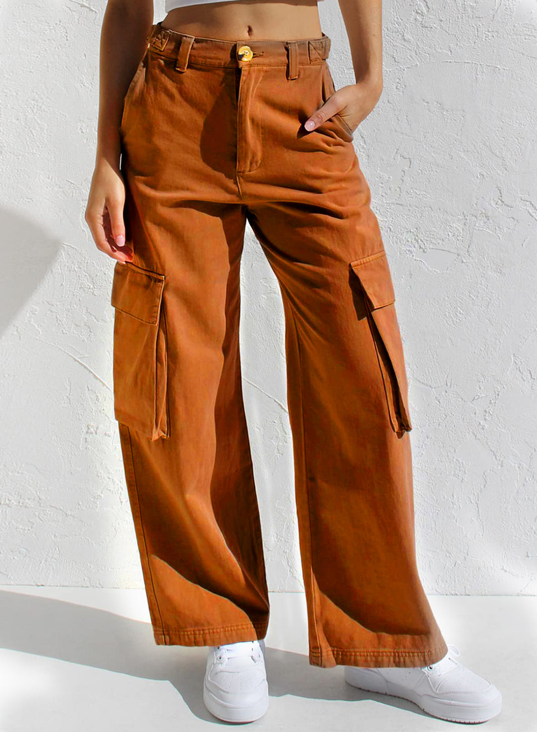 Damen Cargo-Hose mit praktischen Seitentaschen und lässigem Schnitt R&B