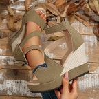 Damen Wedge-Sandaletten mit komfortablem Riemen-Design R&B