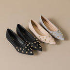 Damen Ballerinas mit funkelnden Details und schicker Sternenhimmel-Applikation