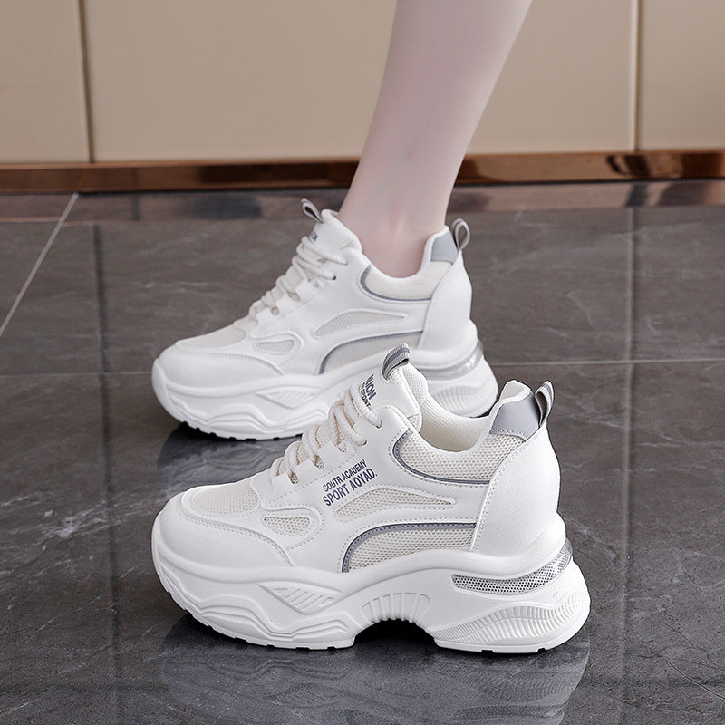 Damen Sportliche Sneaker mit dicker Dämpfung und atmungsaktiver Obermaterialstruktur R&B