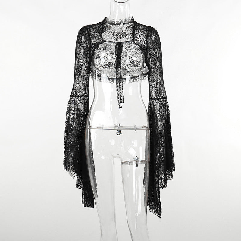 Damen figurbetonte Bluse mit Rüschendetails und Schnürung R&B