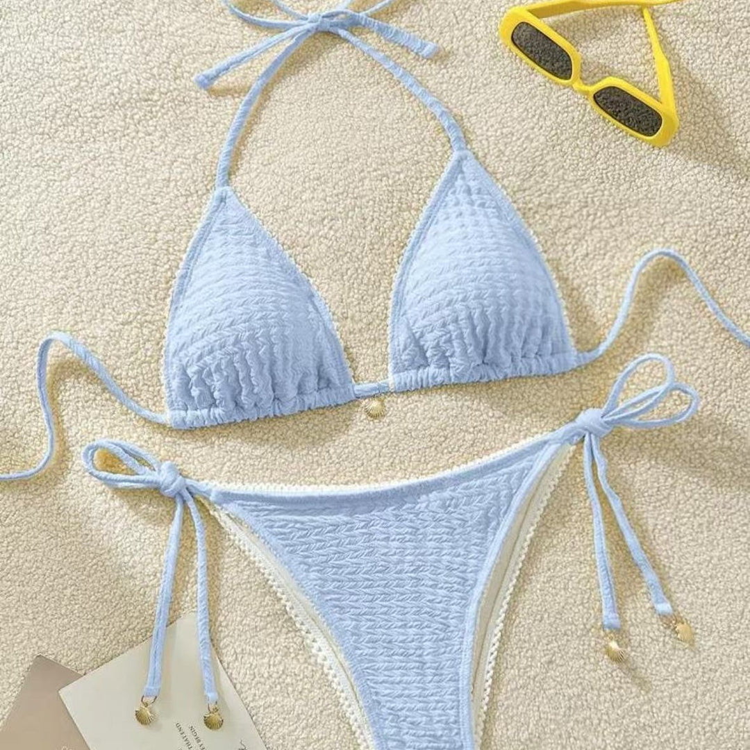 Damen Raffinierter Triangel-Bikini mit elegantem Rüschendesign R&B