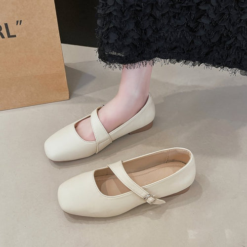 Damen bequeme Ballerinas mit verstellbarem Riemen R&B
