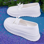 Damen Komfortable Slip-On Sneakers mit eleganter Schleife