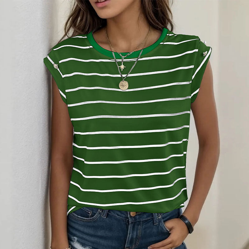 R&B | Ärmelloses gestreiftes T-Shirt Frauen