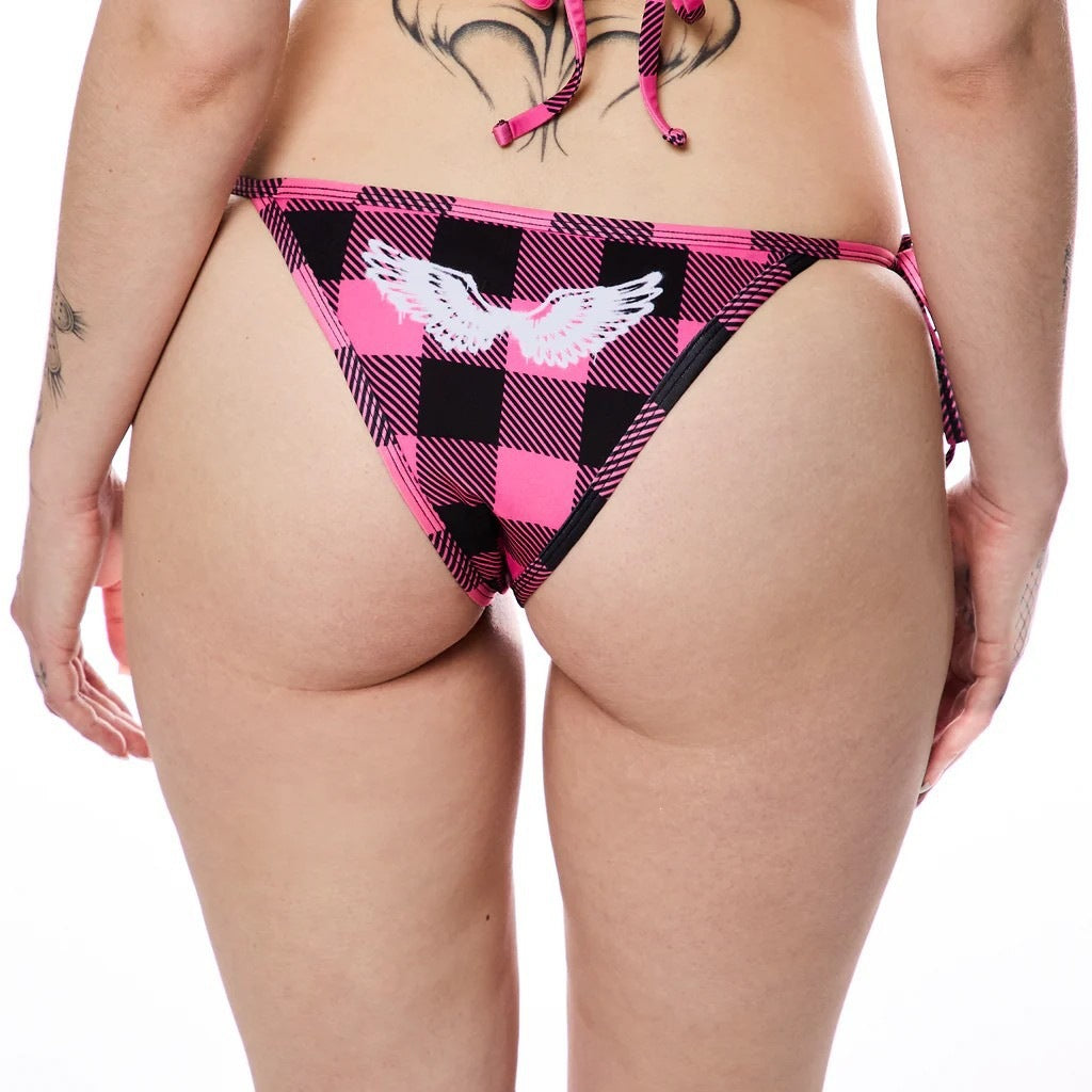 Damen Triangel-Bikini mit verspieltem Karomuster R&B