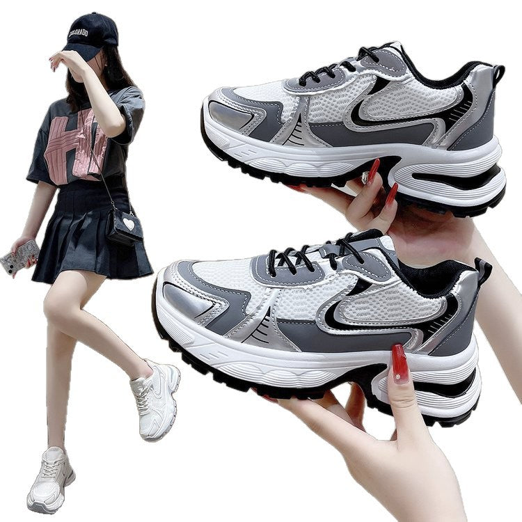 Damen Sportliche Lauf-Sneaker mit atmungsaktiver Mesh-Oberfläche und dämpfender Sohle R&B