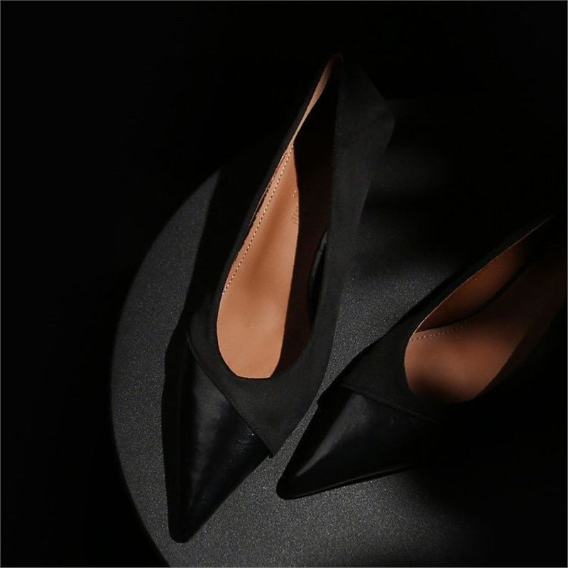 Damen spitze Pumps mit elegantem Veloursleder R&B