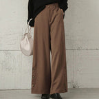 Damen Weite Hosen mit Knopfdetails R&B