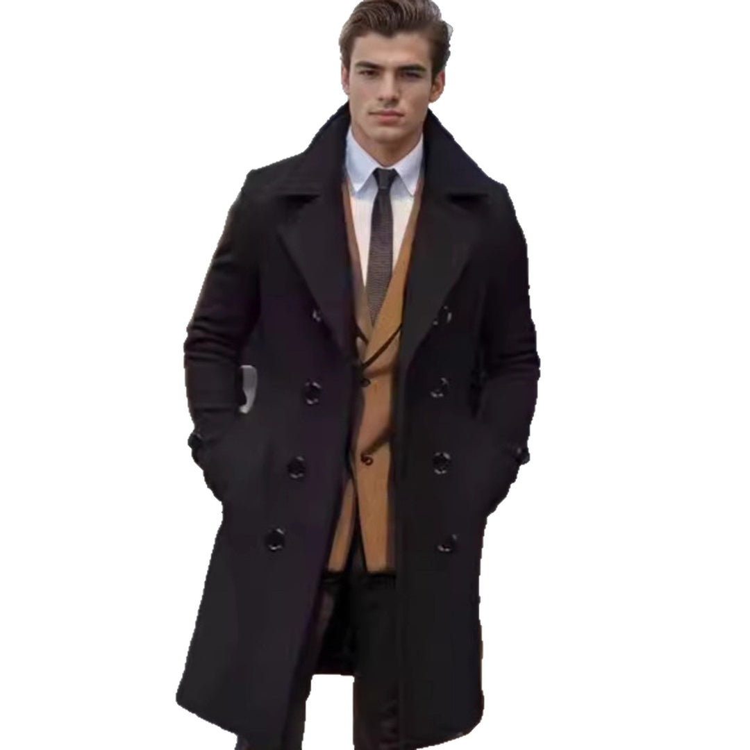 Herren eleganter Woll-Mantel R&B