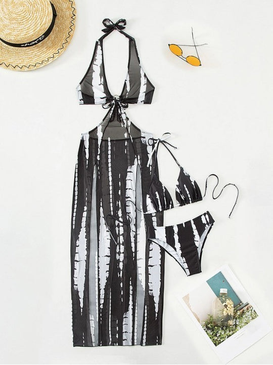 Damen Maxi-Strandkleid mit Cut-Out-Details und asymmetrischem Schnitt R&B