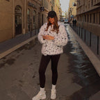 Damen Kunstpelzjacke mit modernem Tierdruck R&B