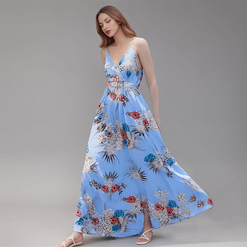 Damen Maxikleid mit elegantem floralem Schnitt R&B