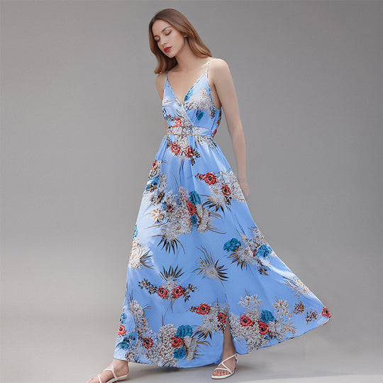 Damen Maxikleid mit elegantem floralem Schnitt R&B