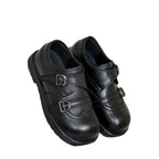 Damen elegante Schnürschuhe mit doppelt verstellbarem Schnallenverschluss und modischem Design R&B