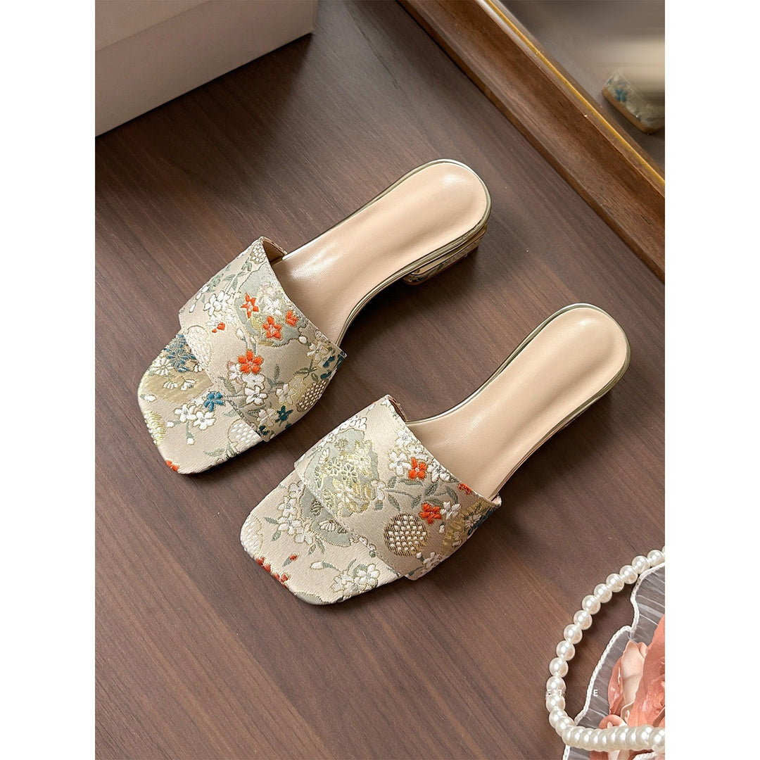 Damen Kunstvoll bestickte Mules R&B