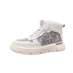 Damen High-Top Sneakers mit modischem Oberflächenmuster und strapazierfähiger Sohle R&B