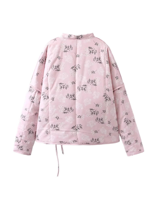 Damen gesteppte Weste im eleganten Blumenprint-Design R&B