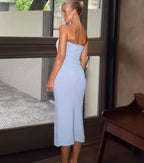 Damen Figurbetontes Wickelkleid mit tiefem Ausschnitt R&B