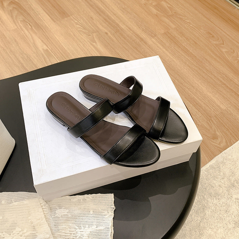 Damen elegante Slingback-Sandalen mit modischen Riemchen und leichtem Absatz