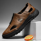 Damen Atmungsaktive Ledersandalen mit rutschfester Sohle und verstellbaren Riemen R&B