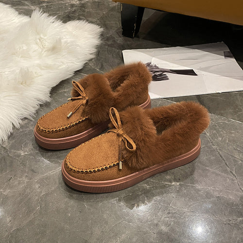 Damen Bequeme Hausschuhe mit flauschigem Innenfutter und modischem Schnitt R&B