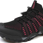 Damen Outdoor-Sport-Sneaker mit elastischem Schnürsystem und rutschfester Sohle