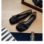 Damen Ballerinas mit modischem Punkte-Design und dekorativem Schleifenakzent R&B