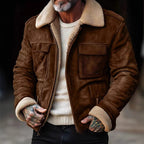 Herren Luxus Lammfell jacke R&B