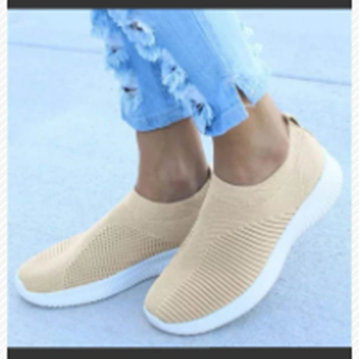 Damen atmungsaktive Sneaker mit elastischem Obermaterial und rutschfester Sohle R&B