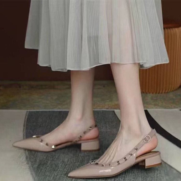 Damen Slingback-Pumps mit modischen Nieten R&B