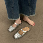 Damen elegante Ballerinas mit modischem Rüschendesign R&B
