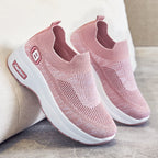 Damen nan atmungsaktive Strick-Sneaker mit Plateau-Sohle und elastischer Sockenkonstruktion R&B